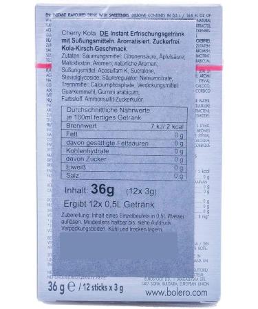 Buy Bolero Sticks Cherry Kola - 12 Pack (3g each) | International Shipping Available - Buy Online on SooperMarket.com