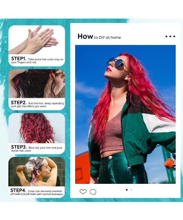 immetee Temporary Hair Color Wax Hair Dye Wax for Kids Adult DIY Hair Color for Party Cosplay Christmas Makeup Wash Out Easily. (3.38 Fl oz/100ml) (RED) - Buy Online on SooperMarket.com
