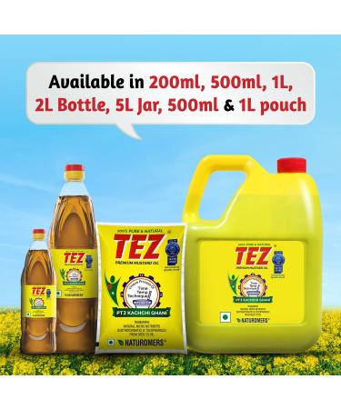 Tez Mustard Oil - 16 fl oz | Pure & Natural Cooking Oil - Buy Online on SooperMarket.com