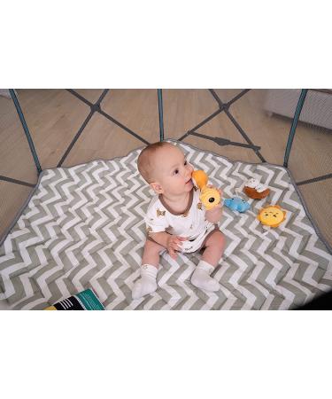 Minnebaby Hexagon Playpen Mat - Compatible with hiccapop & Regalo Playards | Non-Slip & Portable Pad for Comfortable Playtime - Buy Online on SooperMarket.com