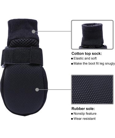 Hipaw Breathable Dog Boots Large - Nonslip Paw Protector for Hardwood Floors | Black | 2.55 insole width - Buy Online on SooperMarket.com