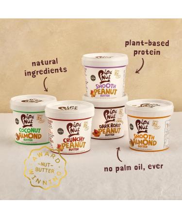PIP & NUT Ultimate Extra Crispy Dark Roasted Peanut Butter (1 kg) - Vegan No Palm Oil No Added Sugar | Natural Hi-Oleic Earthwell Product - Buy Online on SooperMarket.com
