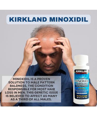 Kirkland Minoxidil 5% Extra Strength 6 Month Supply for Men - Hair Regrowth Treatment - 2 Fl Oz (Pack of 6) + Bonus Key Chain - Buy Online on SooperMarket.com