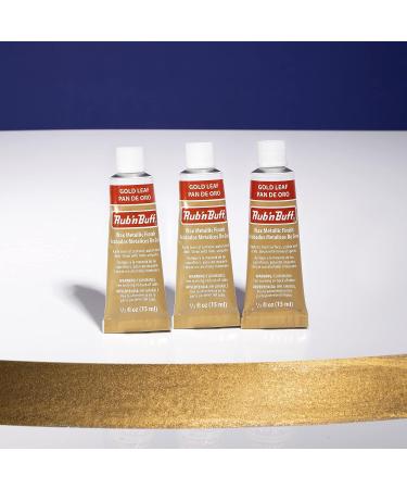 AMACO Rub n Buff Gold Leaf - Set of 3 Tubes (15ml each) - Metallic Gilding Wax for Furniture Finishing and Restoration - Buy Online on SooperMarket.com