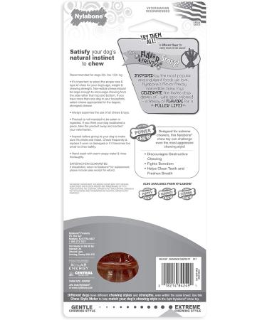 Nylabone Dura Chew Beef Jerky Power Chew - XL Chewing Bones for Heavy Chewers (Pack of 2) - Ideal for Dogs up to 23 kg - Multi-Colored - Buy Online on SooperMarket.com