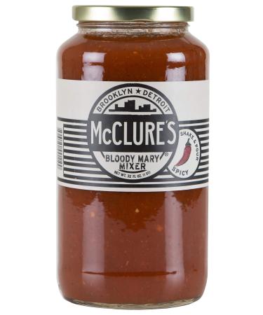 McClure's Bloody Mary Mixer, 4 x 32 Ounce Jars 32 Fl Oz (Pack of 4)