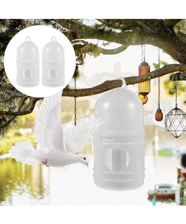 2Pcs Bird Waterer Pigeon Drinker Dispenser - Plastic Pet Water Feeder for Parrot Cage - Buy Online on SooperMarket.com