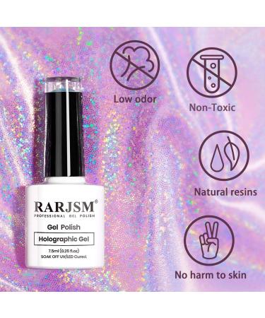 Holographic Mermaid Unicorn Glitter Gel Nail Polish - RAR73 (Rose Gold) | Spring and Summer Ready - Buy Online on SooperMarket.com
