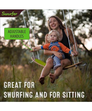 Swurfer Bamboo Limited Edition Tree Swing with Skateboard Seat Design and Adjustable Handles - Buy Online on SooperMarket.com