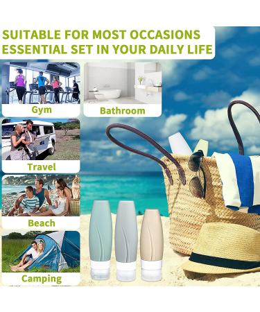 13-Pack Silicone Travel Bottles Set | TSA-Approved Leak-Proof Toiletries for Shampoo, Conditioner, Lotion, Body Wash | Travel Size Bottles for Toiletries - Buy Online on SooperMarket.com