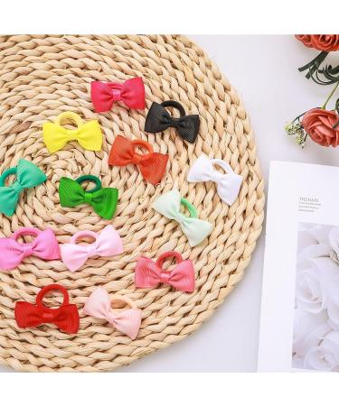40 Pcs Hair Bows for Girls - Elastic Hair Bands Hair Accessories for Baby Kids Toddler Girls - Buy Online on SooperMarket.com