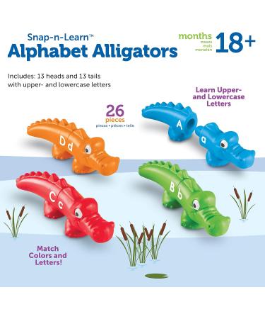 Buy Learning Resources Snap-n-Learn Alphabet Crocodiles - Fun Educational Toy for Kids | International Shipping Available - Buy Online on SooperMarket.com