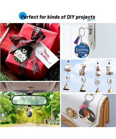 80 PCS Sublimation Blanks Keychains & Coasters Kit for DIY Art Crafts - Round Double-Sided Heat Transfer Key Chains & Tassels Set - Buy Online on SooperMarket.com
