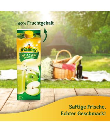 Pfanner Green Apple Drink 2L - 40% Fruit Content - Refreshing Apple Beverage - Enjoy International Shipping! - Buy Online on SooperMarket.com