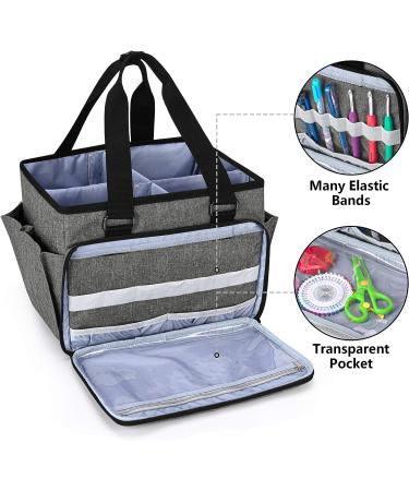 YARWO Sewing Accessories Organizer - Craft Storage Tote Bag in Gray - Buy Online on SooperMarket.com