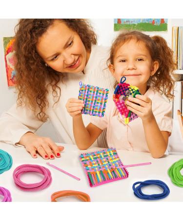 Windspeed 336 Pcs Loop Potholder Kit - 14 Colors Elastic Weaving Loom Loops for Kids DIY Crafts | Includes 2 Crochet Hooks - Buy Online on SooperMarket.com