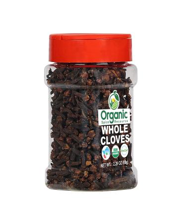 Organic Whole Cloves 2.29 oz (65g) | USDA Organic, Vegan, Non-GMO | Natural Blend from India | 100% Raw by SHOPOSR - Buy Online on SooperMarket.com