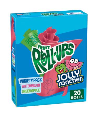 Betty Crocker Fruit Snacks, Jolly Rancher Fruit Roll-Ups, 10 oz, 20 ct (Pack of 6)