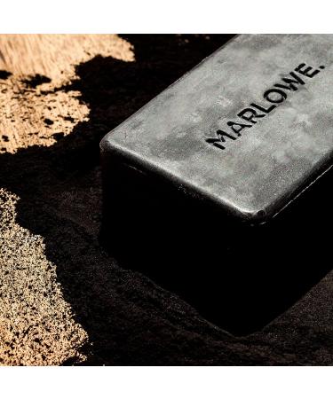 MARLOWE Charcoal Face & Body Soap Bar No. 106 - 7oz | Detoxifying Cleansing Bar for Men with Shea Butter & Willow Bark | Natural Extracts | Amazing Scent - Buy Online on SooperMarket.com