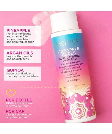 Pacifica Beauty Pineapple Curls Curl Enhancing Shampoo for Curly, Coily & Textured Hair - Hyaluronic Acid + Argan Oil, Fresh Pineapple Scent - Silicone Free, Vegan & Cruelty Free - Buy Online on SooperMarket.com