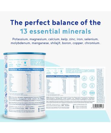 Calcium Magnesium Zinc Powder 450g - Unflavoured Supplement Complex with Shilajit Essence - Alpha Foods - Buy Online on SooperMarket.com