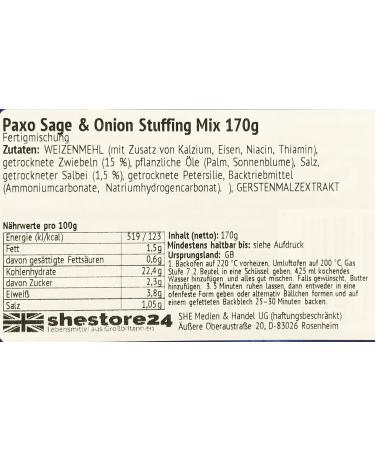Buy Paxo Sage & Onion Stuffing Mix - Ready to Use 170G | International Shipping Available - Buy Online on SooperMarket.com