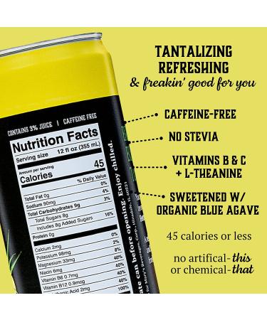 Betweener Sparkling Water & Energy Drink: Healthy Seltzer with L-Theanine, Vitamins, Electrolytes, Real Juice - Variety Pack (12 Pack) - Buy Online on SooperMarket.com
