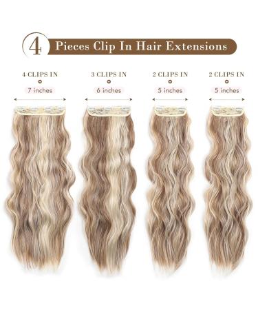 REECHO 20 Inch Medium Blonde Clip in Hair Extensions - 4PCS Pack, 200g - Soft Synthetic Hairpieces for Women - Buy Online on SooperMarket.com