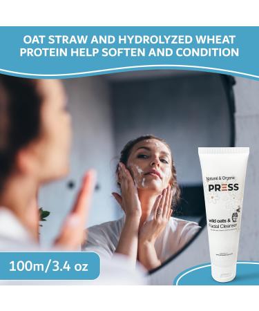 PRESS Wild Oats & Honey Facial Cleanser - Gentle 3.4 oz Natural Cleanser for All Skin Types - International Shipping Available - Buy Online on SooperMarket.com