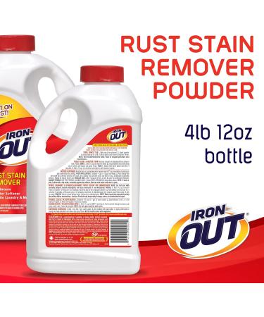 IRON out Rust Stain Remover Powder - Effective Stain Removal for Bathrooms Kitchens Appliances & More - 4.75 lb Bottle - Buy Online on SooperMarket.com