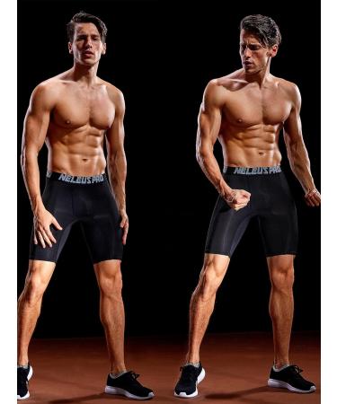 NELEUS Men's 3-Pack Performance Compression Shorts Large 6028 - Black - Buy Online on SooperMarket.com