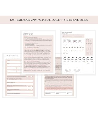 Lash Extension Consent & Aftercare Forms | 100 Pack | for Lash Artists | Mapping Included | 8.5x11 inch - Buy Online on SooperMarket.com