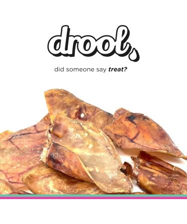 Drool Pet Products 100% Pigs Ears (10 Pack) | Natural Healthy Dog Chews | Raw Dog Treats - Grain, Gluten & Lactose Free - Buy Online on SooperMarket.com