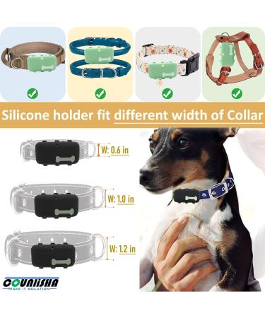Counlisha Silicone Holder for Tractive XL GPS Tracker | Durable Scratch-Resistant Dog Collar Cover | 2-Pack in Black & Green - Buy Online on SooperMarket.com