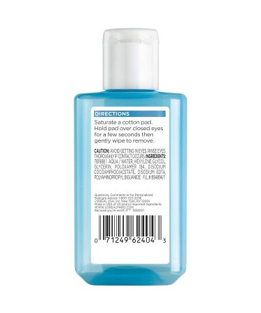 L'Oreal Paris Skincare Dermo-Expertise Oil-Free Eye Makeup Remover - Gentle & Effective 4 fl. oz for Clean Refreshing Eye Care - Buy Online on SooperMarket.com