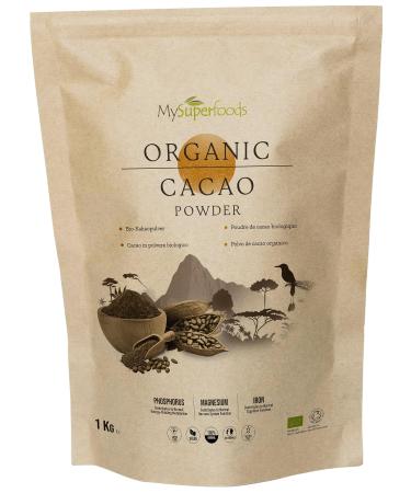 MySuperfoods Organic Cacao Powder 1kg Natural Source of Potassium 1 kg (Pack of 1)