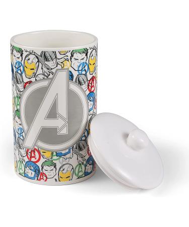 Marvel Comics Ceramic Dog Treat Jar - Avengers & Spiderman Theme, 10 x 5 Inches, Dishwasher Safe Storage Container - Buy Online on SooperMarket.com