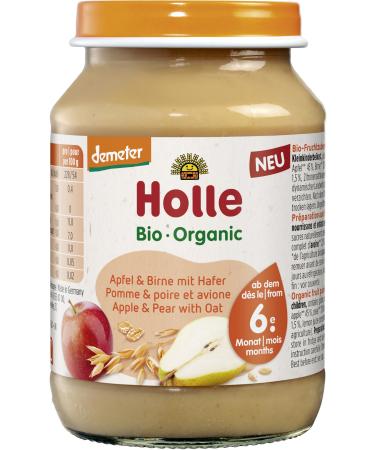Holle Organic Apple & Pear with Oats (6 x 190 gr)