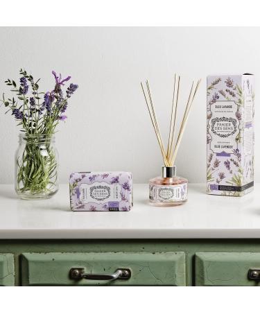 Panier des Sens Lavender Shea Butter Natural Bar Soap - Made in France - 95% Natural - 2 Bars x 7oz/200g - Blue Lavender Scent - Buy Online on SooperMarket.com