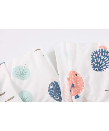 Chilsuessy Baby Sleeping Bag 3.5 Tog with Detachable Sleeves - Fish Design | 100% Cotton, Soft Sleep Bag for Infant & Toddler (80cm/6-18 Months) - Buy Online on SooperMarket.com