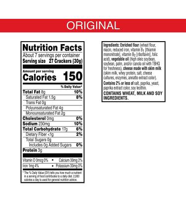 Cheez-It Original Baked Cheese Crackers 7oz Box - Perfect Office and Kids Snack - Buy Online on SooperMarket.com