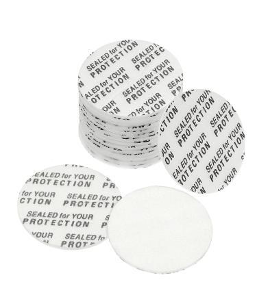 PATIKIL 25mm/0.98" Foam Lid Liner 100 Pack PS Foam Resistant Tamper Pressure Sensitive Seal for Bottle Cap Liners Seals