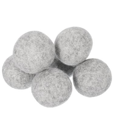 sourcing map 6 Pcs Wool Dryer Balls 2.6 Inches Wool Laundry Dryer Balls for Reducing Clothing Static and Wrinkles Light Grey 2.4" Light Grey