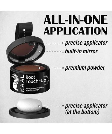 KAAL Hairline Powder - Conceal Hair Loss & Thinning Hair | Touch Up Powder for Hair Toppers Eyebrows & Beards (Dark Brown) - Shop Internationally - Buy Online on SooperMarket.com