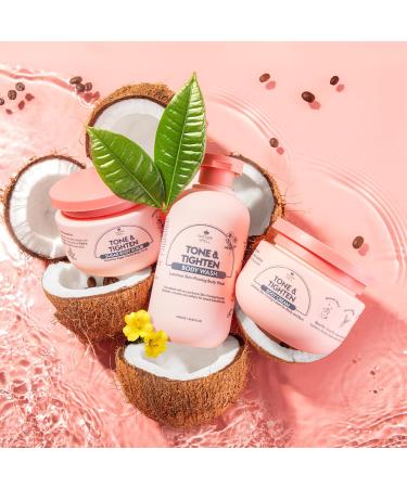 Nature Spell Tone & Tighten Sugar Crystal Body Scrub 300g Exfoliating Body Scrub Hyaluronic Acid Ginseng Extract & Plant Collagen Made in the UK - Buy Online on SooperMarket.com