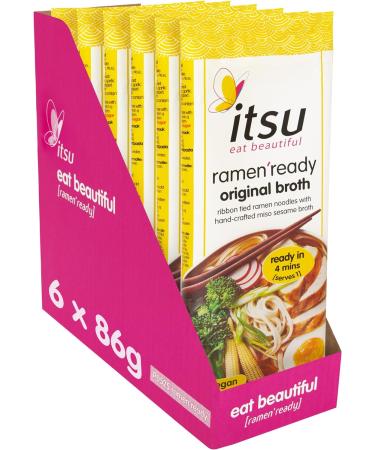 itsu ramen ready original broth - ribbon tied ramen noodles multipack with authentic broth (6 Pack x 86g) - Buy Online on SooperMarket.com