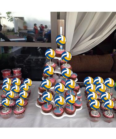 Rsstarxi 40 Pack Volleyball Cupcake Toppers Sports Ball Volleyball Game Player Cupcake Toothpicks Baby Shower Cake Decorations for Volleyball Game Theme Sports Kids Birthday Party Decorations Design 1 Volleyball - Buy Online on SooperMarket.com
