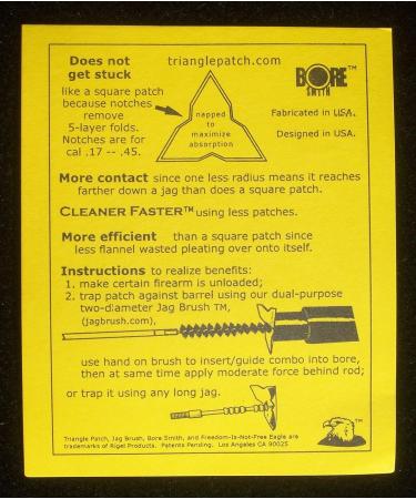 BoreSmith Triangle Patches Cal 22-27 Premium Gun Cleaning Patches - Buy Online on SooperMarket.com