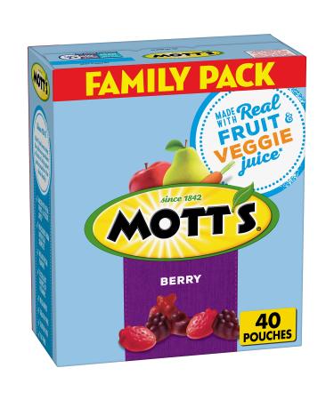 Mott's Fruit Flavored Snacks, Berry, Family Pack, Gluten Free, 40 ct