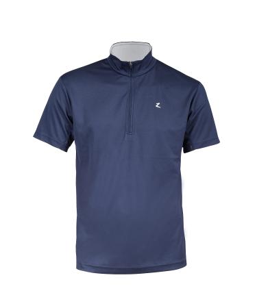 HORZE Dorian Mens Technical Sun Shirt - Short Sleeve Peacoat Dark Blue/White Medium